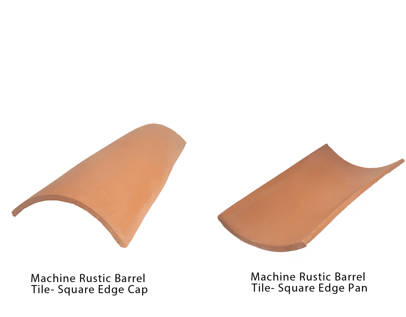 Machine rustic barrel tile – square edge