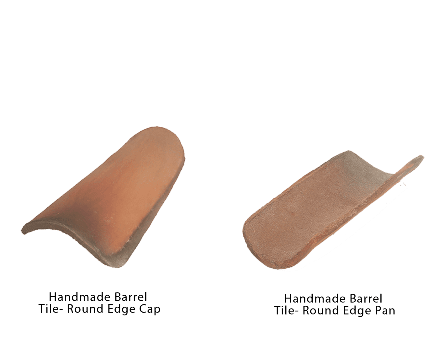 Handmade barrel tile – round edge pan